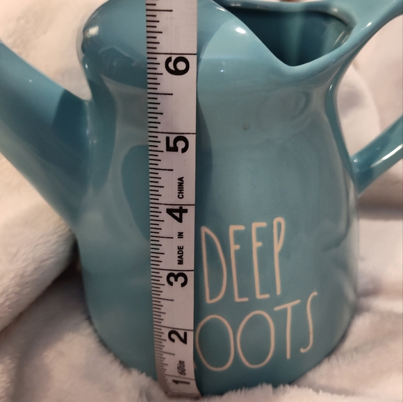 NEW!! Rae Dunn "Deep Roots" Ceramic Watering Can - Picture 8 of 10
